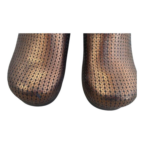 Dansko Professional Clogs EU 35 US 5 Copper Woven Metallic Nurse Comfort Slip On - Picture 6 of 16